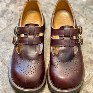 Vintage Dr. Martens, Brown Leather, Made in England, UK Size 5/US Size 7